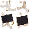 Mini Chalkboard Signs, 20 Pack Framed Small Chalk Board Food Labels with Easel Stand for Party Buffet or Wedding Celebration, Wooden Blackboard as Place Cards for Table Setting or Numbers& Organizer Storage Tote Bag